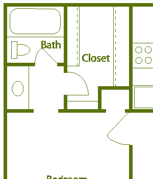 1 bed 1 bath